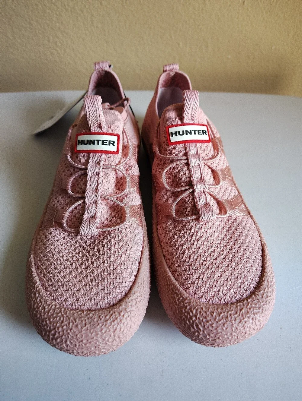 HUNTER Kids Vin Casual Slip-On Water Shoes Medium Pink Knit Size 3 NWT